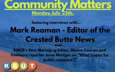 Community Matters: Monday July 25th